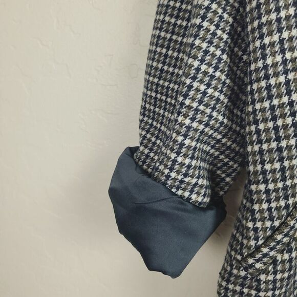NEW Roolee‎ X Lauren Virginia Blazer Jacket 4XL Gray Green Houndstooth Buttoned - Picture 4 of 10